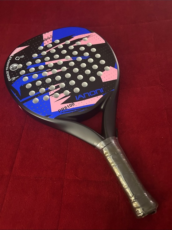 Ianoni Other - Energie Black Padel Racket with Blue & Pink Accents